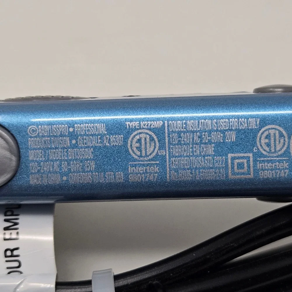 BaBylissPRO Nano Titanium Mini Straightening Iron Blue 1/2 Inch BNT3050UC